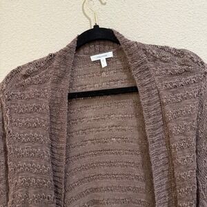 Maurices Brown‎ Knit Open Front Cardigan Sweater Lightweight Casual Layering Sz1